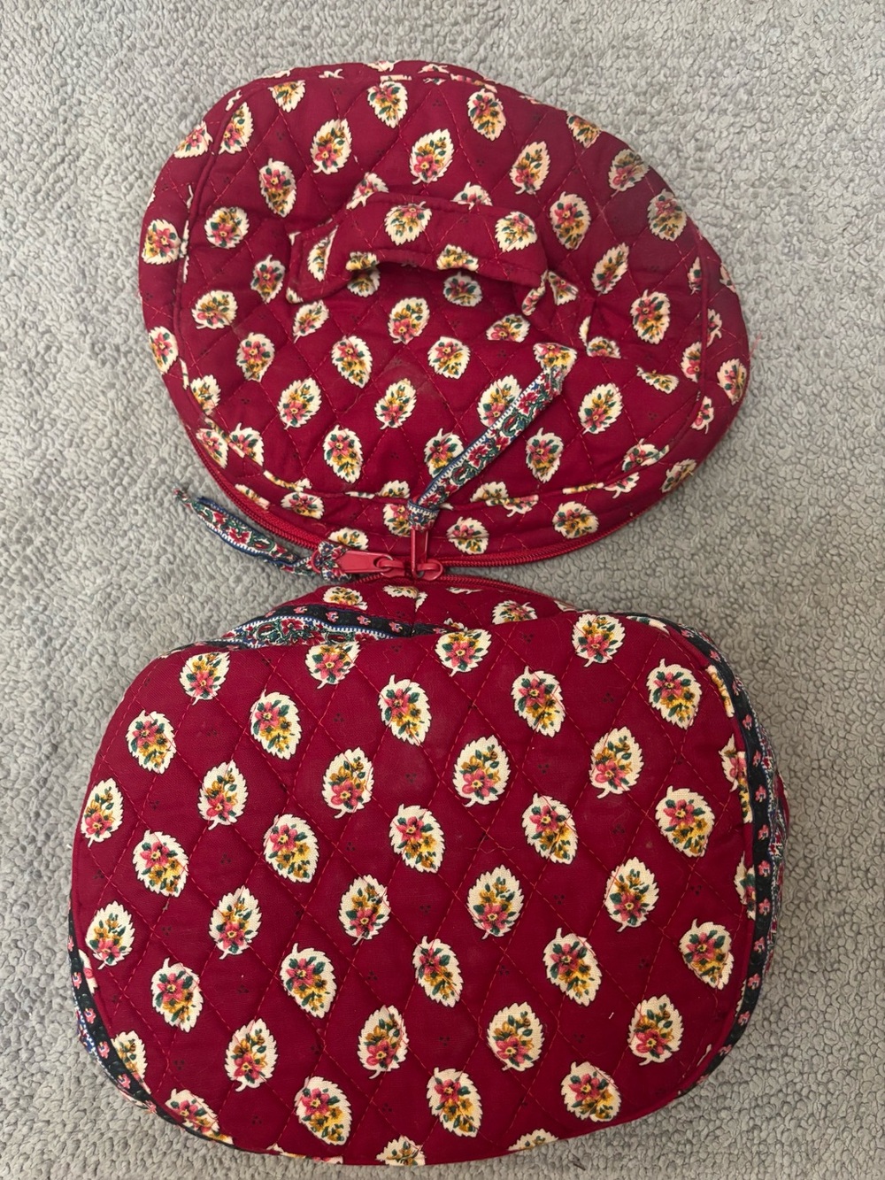 Vera Bradley Quilted Makeup Bag Round *Vintage* - Picture 8 of 8